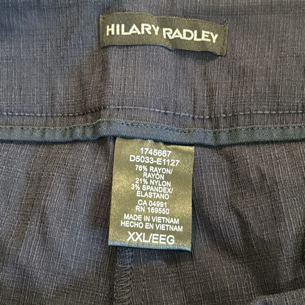 Hilary Radley Women's Mid-Rise Bermuda Shorts, Blue Size XL - Picture 4 of 7